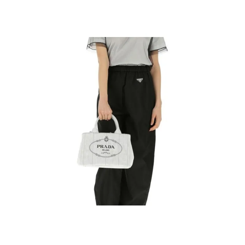 PRADA Fabric Canvas Bag Shoulder Bag Crossbody Bag Handbag Regular Women's-3