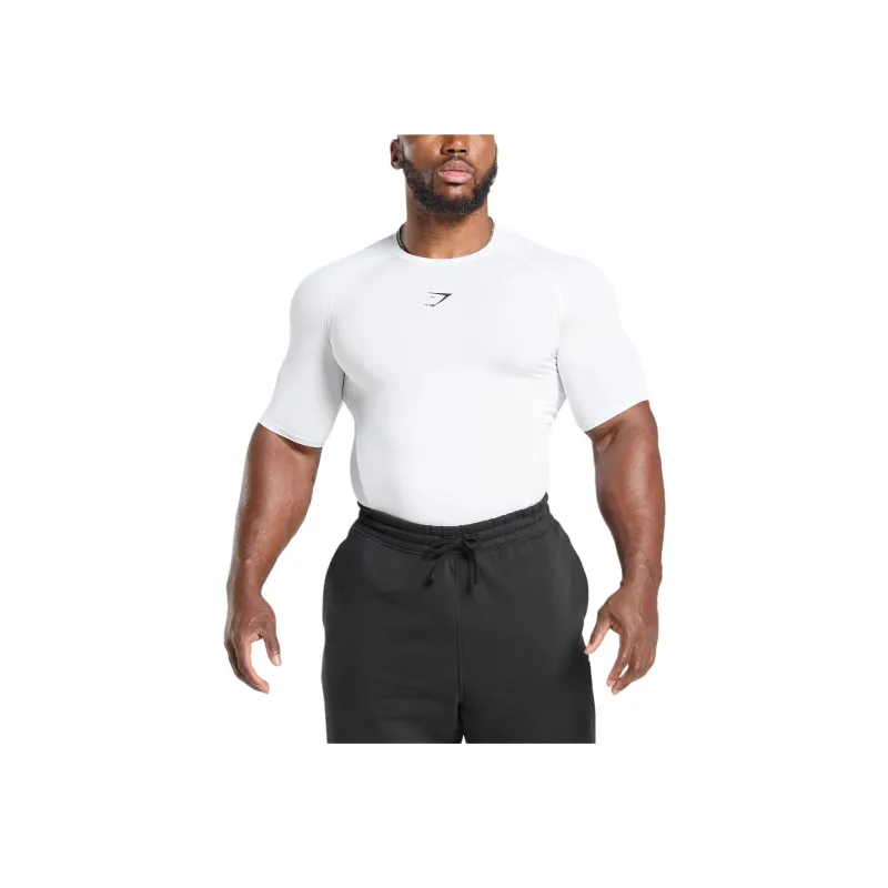 GYMSHARK Element Baselayer T Shirt Men's White-3