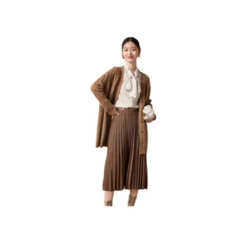 MIHUANG Cashmere Sweater Women's Light Brown