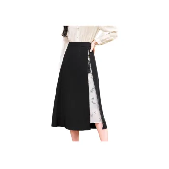 Like The Age Of Water Spring Long Sleeved Dress Loose Fit Women's Black
