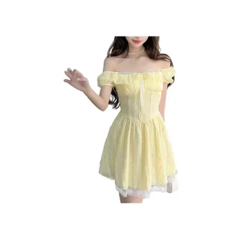 MM Short Sleeved Dress Women's Yellow