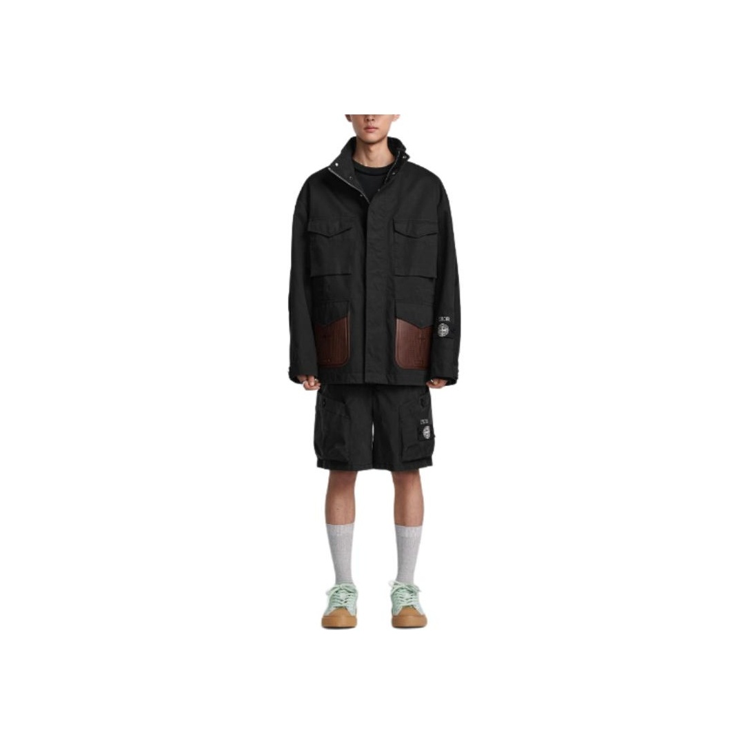 コラボ品★【Stone  x Dior】フリース スウェットブラック Dior x Stone Island Sweatshirt Black Men's - FW24 - US
