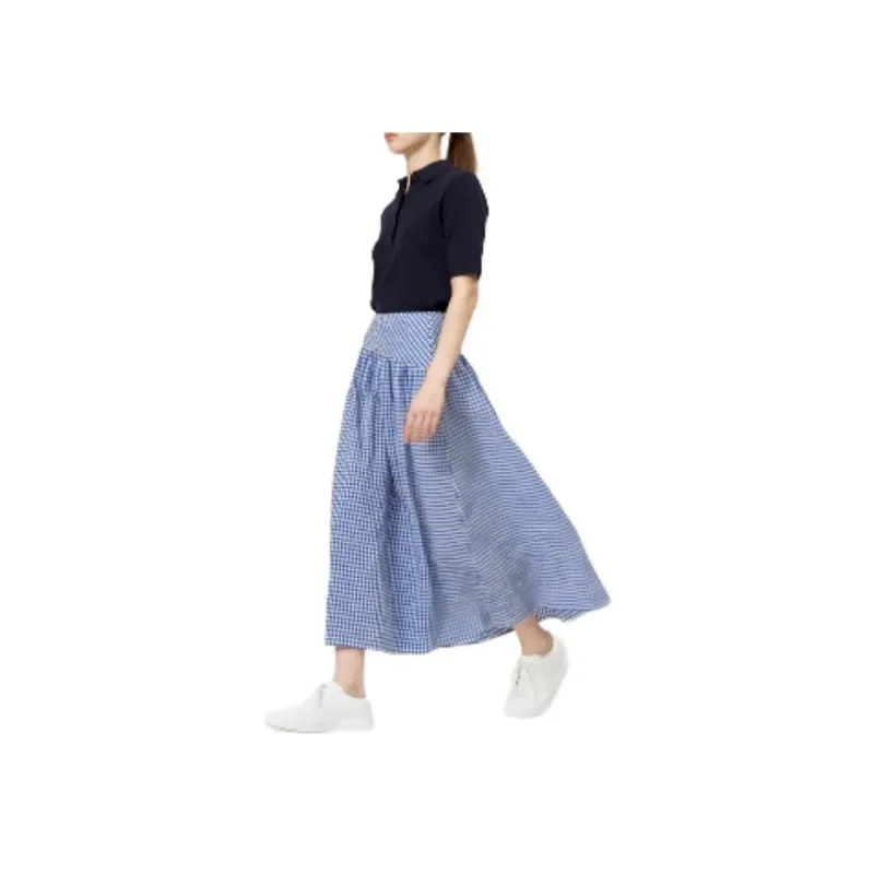 UNIQLO Casual Long Skirts Women's Royal Blue-3