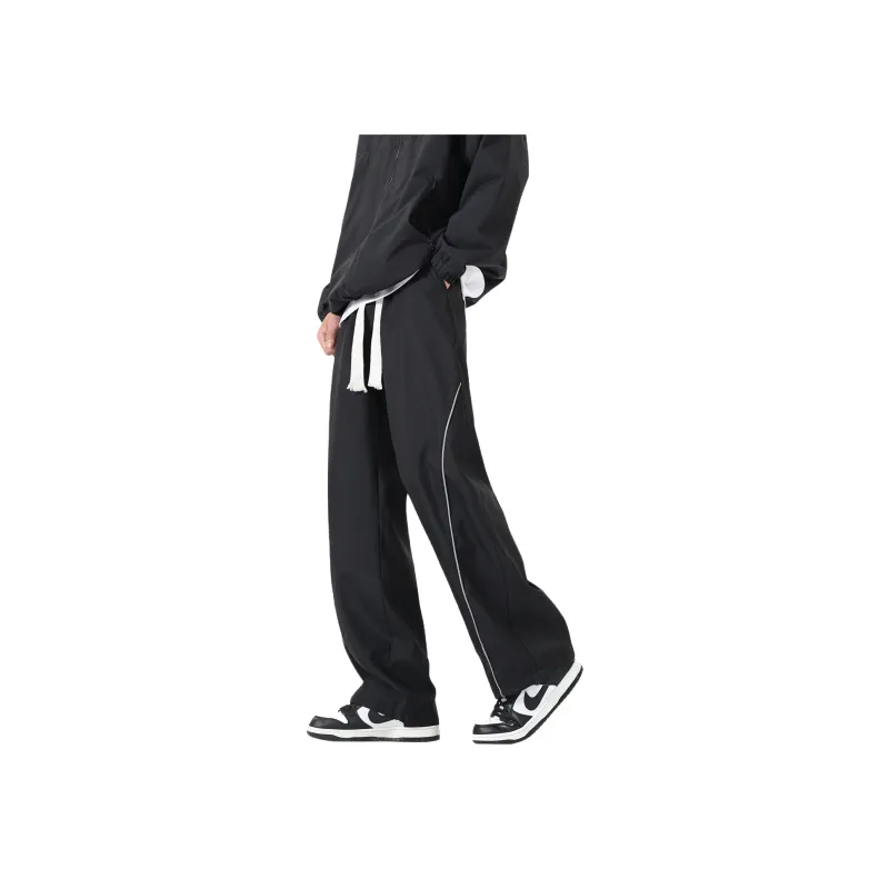 NAXUSTO Casual Pants Unisex Gray Stretch-2