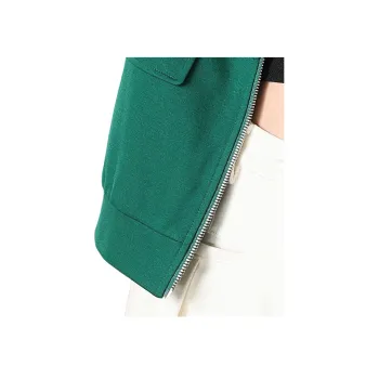 FENHONGMALI Cropped Coat Women's Green