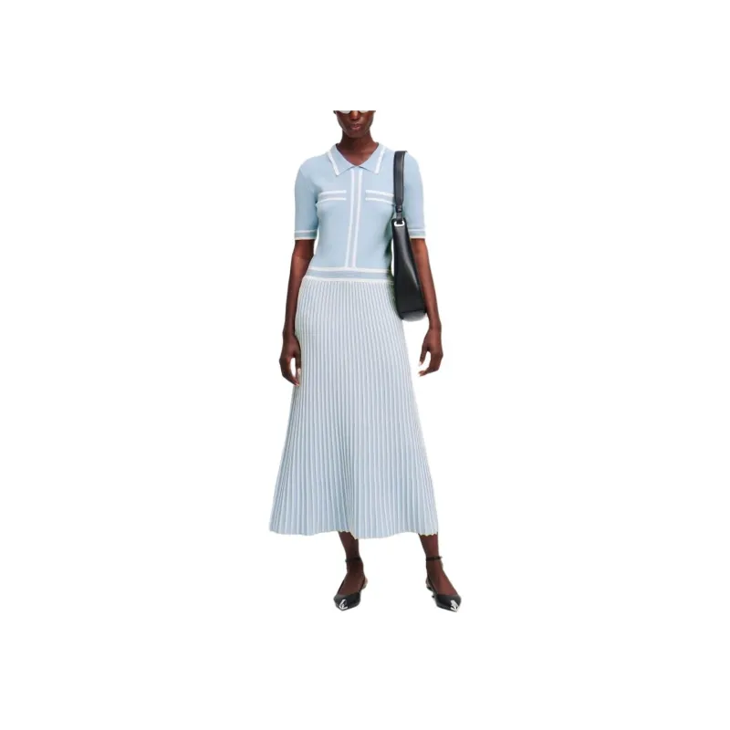 Karl Lagerfeld Essential Pleated Knitted Dress-2