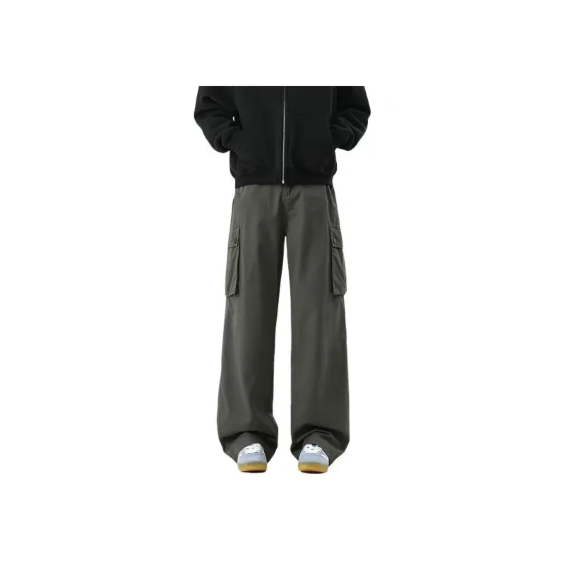 NOME Minimalist Style Multi Pocket Workwear Casual Pants Unisex-8