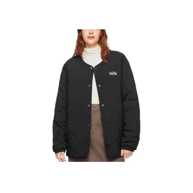 Skechers WOVEN COTTON Jackets Coats Unisex Carbon Black-2