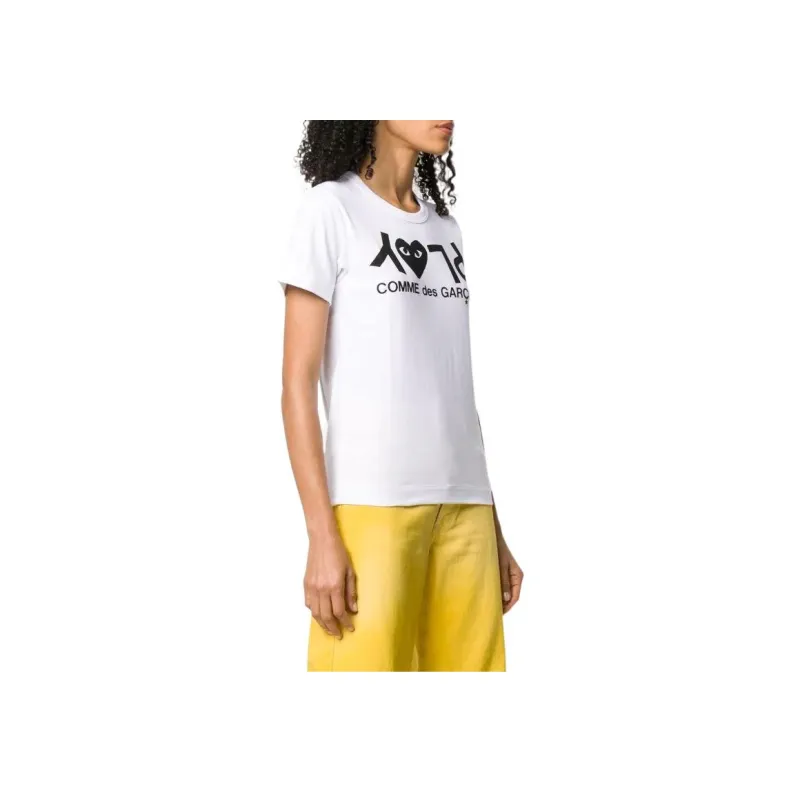 CDG Play T Shirts Women's White-3