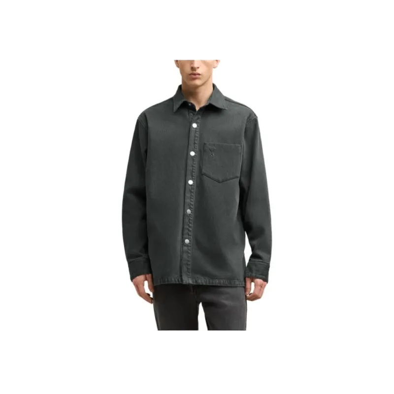 AMIPARIS Paris Logo Detailed Long Sleeved Shirt-3