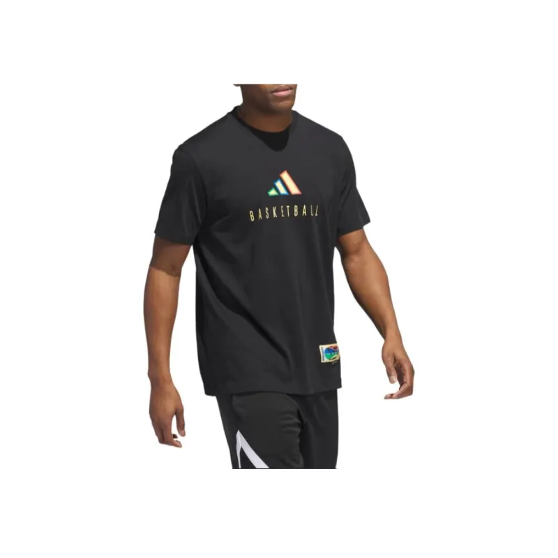 Adidas Worldwide Hoops Logo Performance Graphic Tee-1