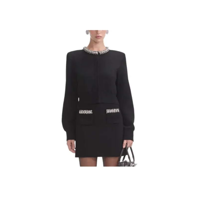 Self portrait Sweater Women's Classic Black-0