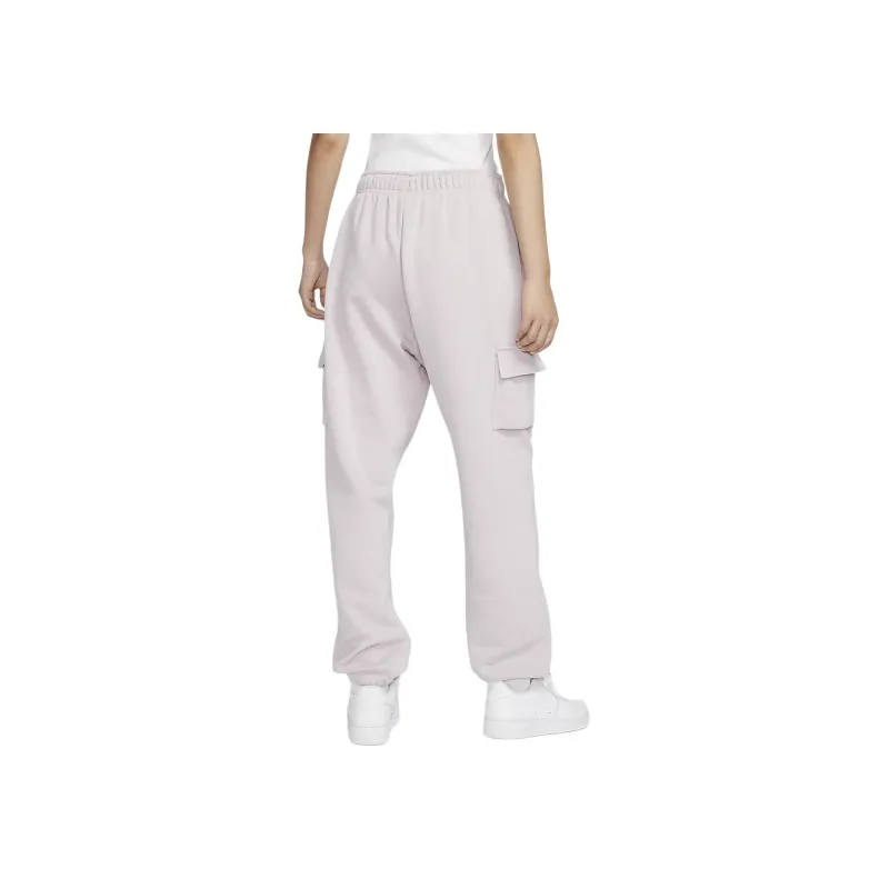 Nike Sportswear Club Fleece Knitted Sports Pants Women's Gray Purple/White-1