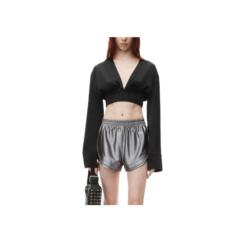 Alexander Wang V Front Elastic Longsleeve Black-2