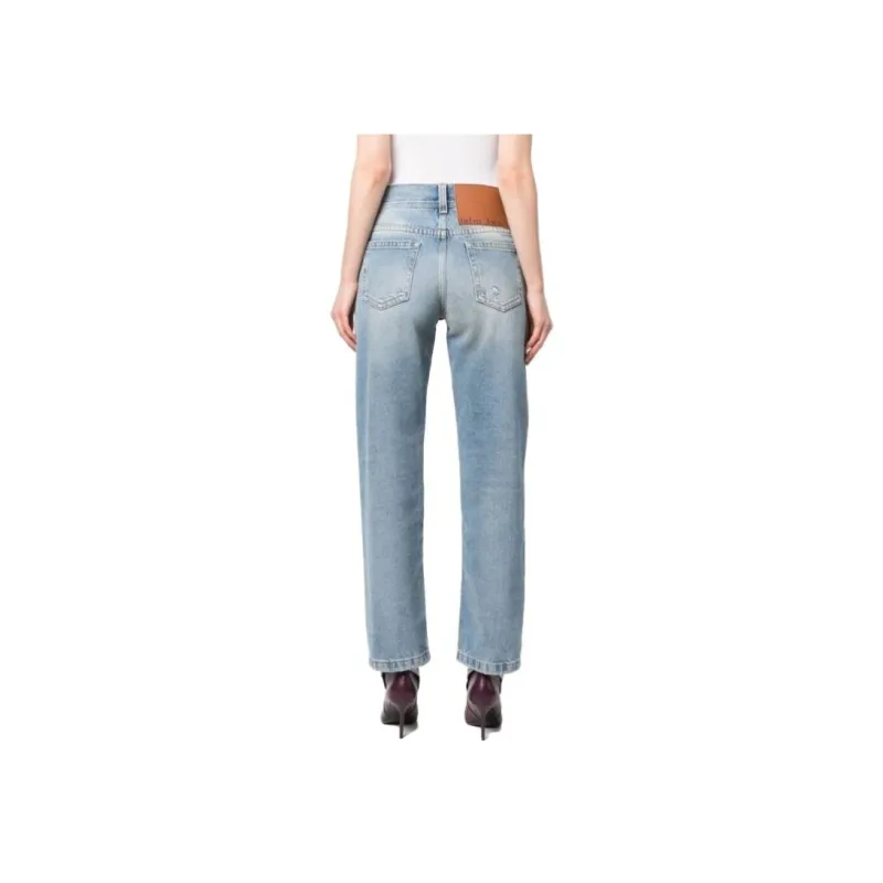 PALM ANGELS Distressed effect Straight leg Jeans-3