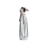 White Gray Pants