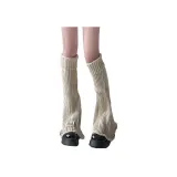 Flared Logo Slouch Socks-Oat