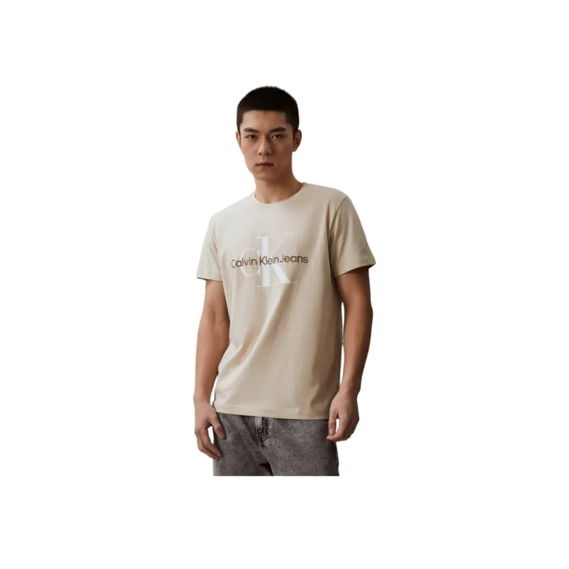 CALVIN KLEIN T Shirt Unisex Light Khaki-3