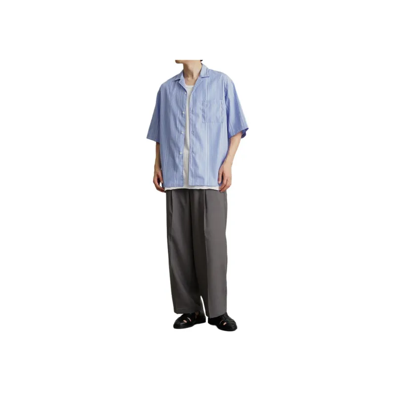 PUBLIC TOKYO SS24 Shirt Men's Blue-1