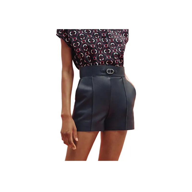 HERMES SS23 Casual Shorts Women's Marine Blue-0