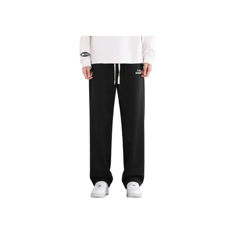 Small Columns Under The Sea Casual Pants Unisex Black-2