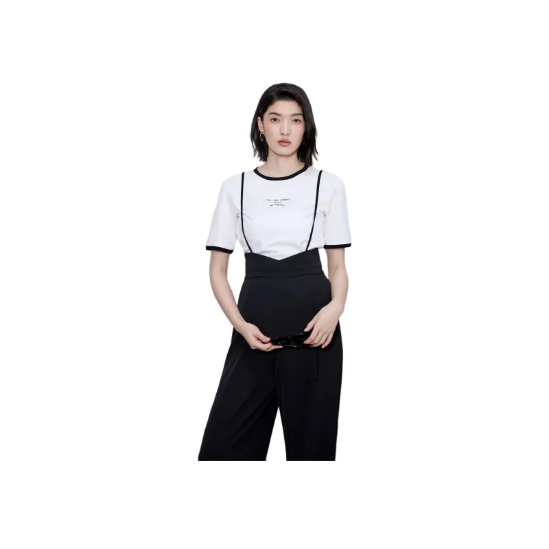 TKY SHOP Overalls Women's Simple Black-3