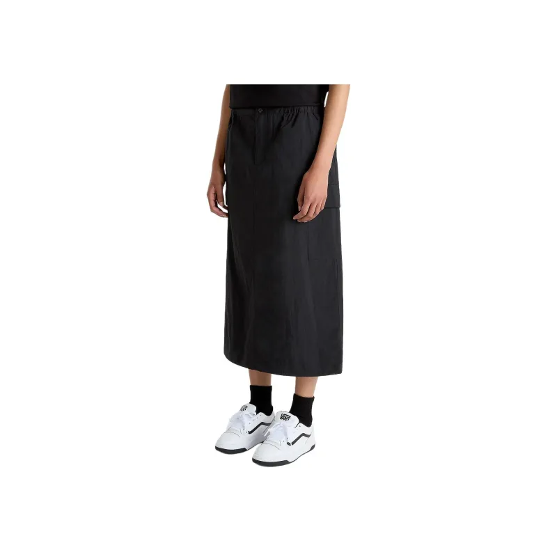 Vans Riley Parachute Cargo Skirt Casual Long Skirts Women's Black-3