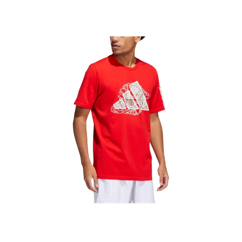 Adidas T Shirts Men Red-3