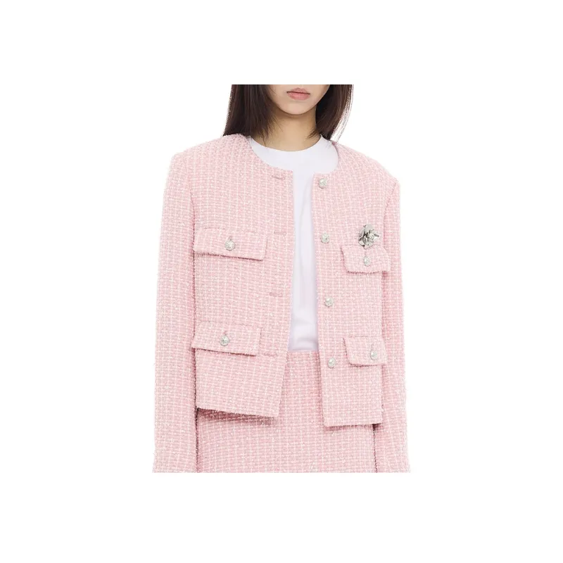 D'zzit Cropped Coat Women's Pink-2