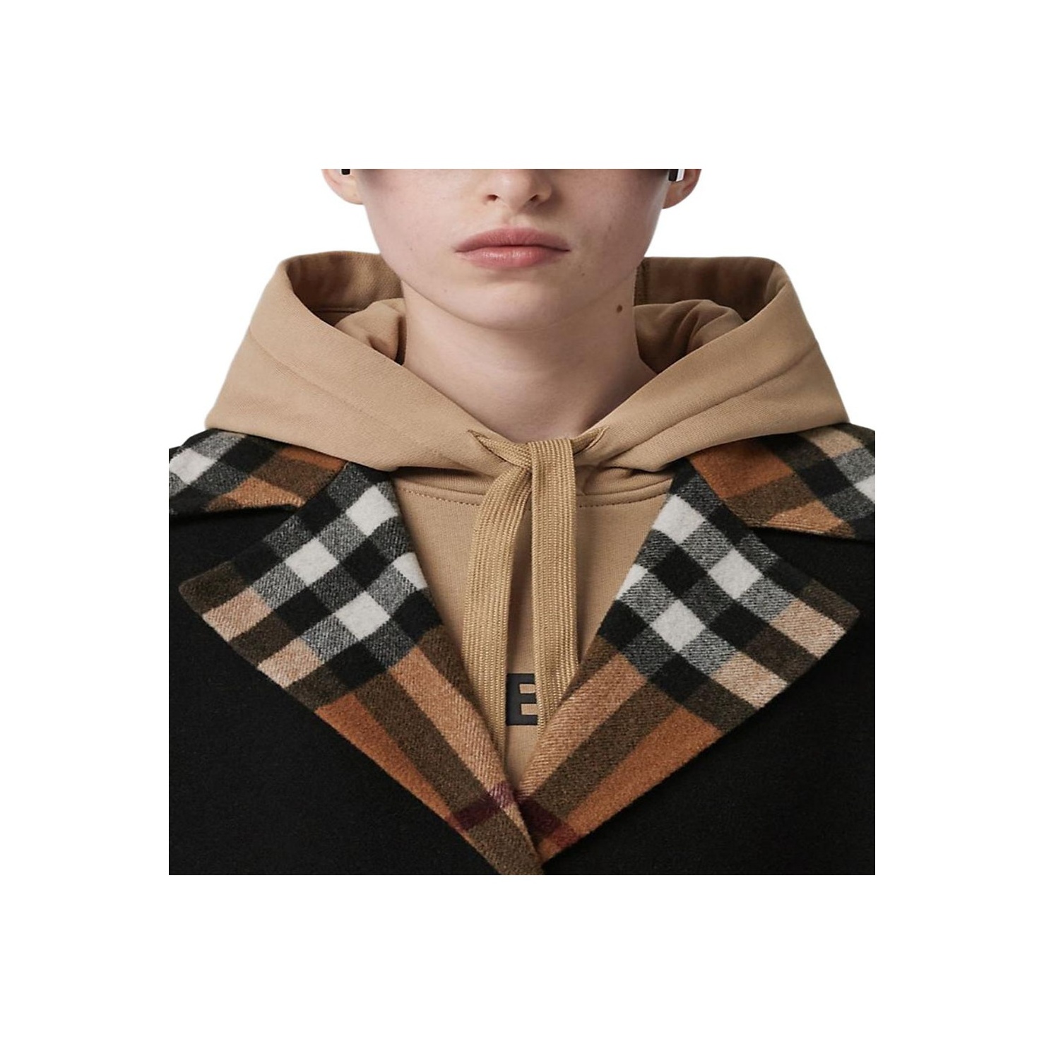 BURBERRY｜COATS (reversible checkered wool coat (8056331 Burberry Reversible Check Wool Coat | Neutrals | FARFETCH