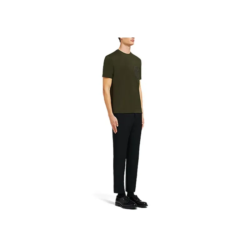 PRADA T-Shirts Men Army Green-2