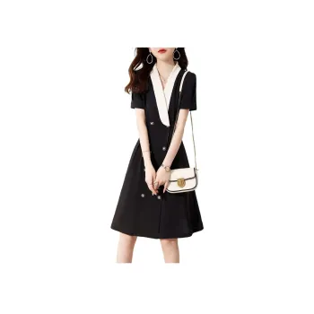 XWI Short Sleeved Dress Women's Elegant Black