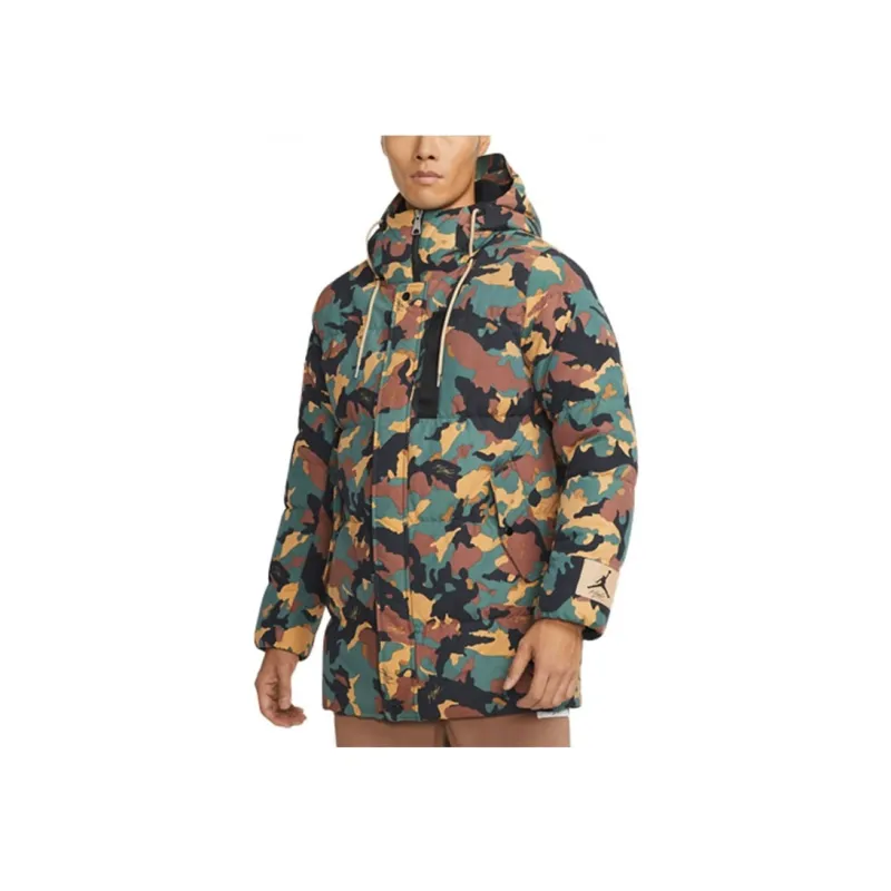 Jordan Flight Heritage Down Jackets Men Green Camouflage-3