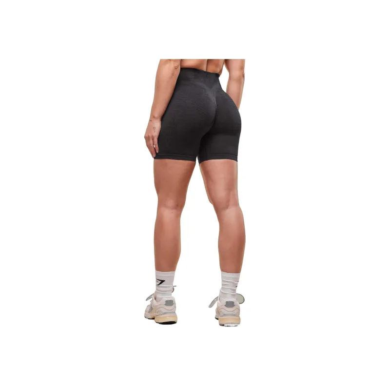GYMSHARK x Whitney Animal Sports Shorts Women's Asphalt Gray Black-1