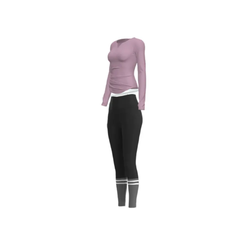 SINGLELADY Yoga Sets Polyester Indoor Yoga Pilates Running Fitness Purple Green Black-10