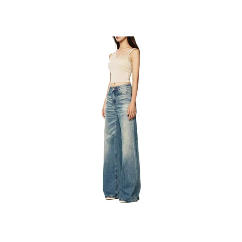 ZNZX Jeans Women's Sea Wave Blue-9