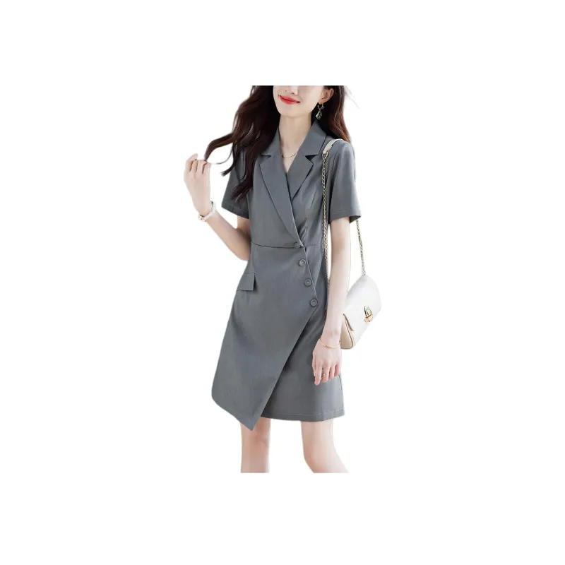 XWI Short Sleeved Dress Women's Gray-0