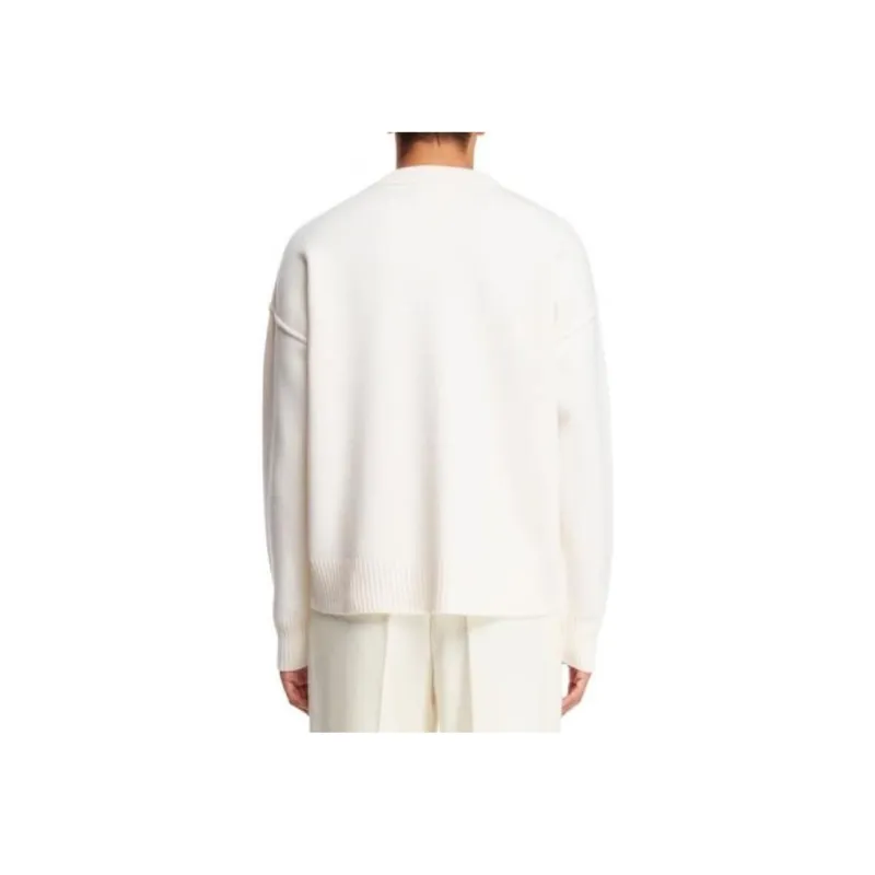 Ami Paris Logo Detailed Crew Neck Jumper-4