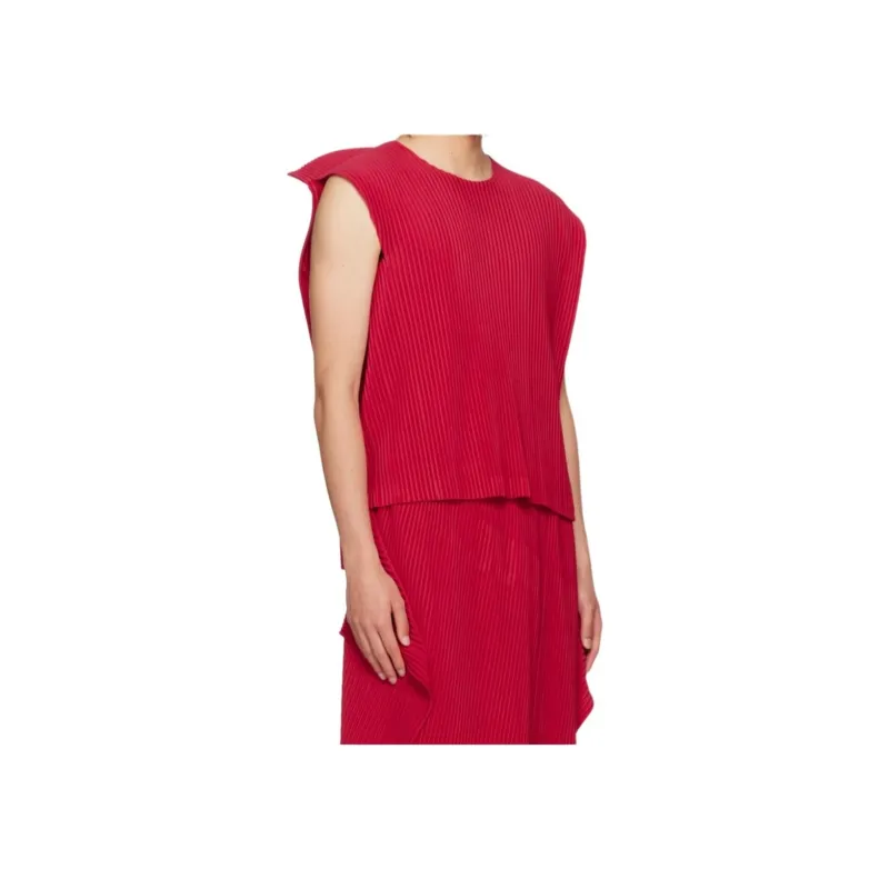 Homme Plissé Issey Miyake T-Shirt Men's Cherry Red-5