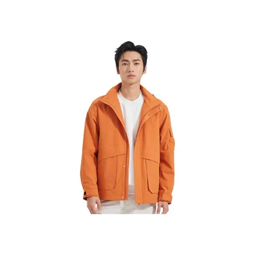 LESS IS MORE 오렌지 남성 트렌치 코트