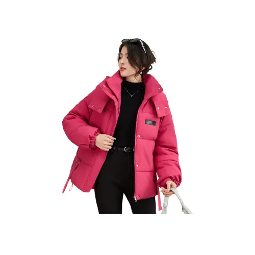 CARBAMMI 로즈 레드 여성 패딩 점퍼