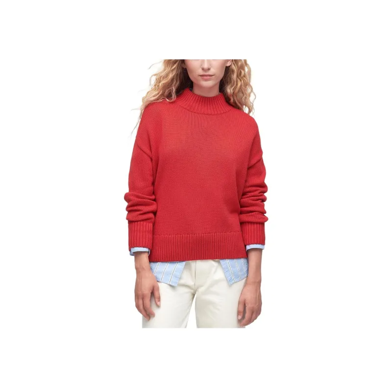 BARBOUR Barbour Sandy Knitted Jumper Sweater Women's Red-1