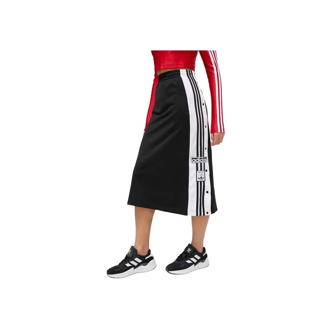 ADIDAS★ADIBREAK SKIRT adidas Originals Adibreak skirt with snap detail in black | ASOS