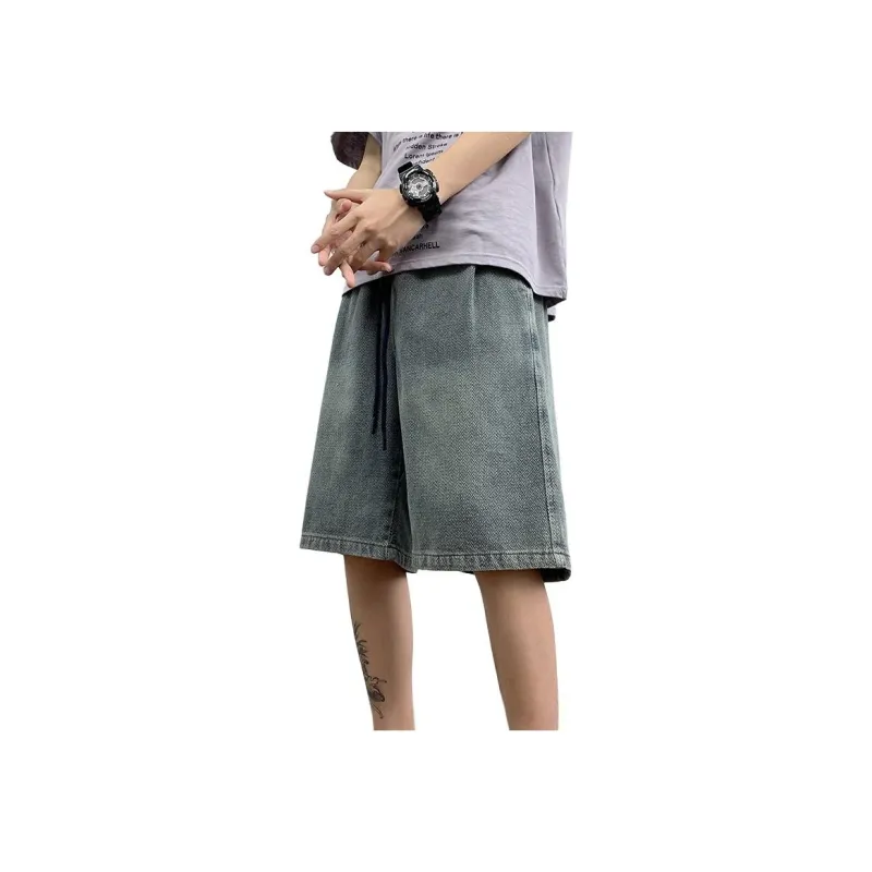 F·dragon Denim Shorts Unisex Blue-0