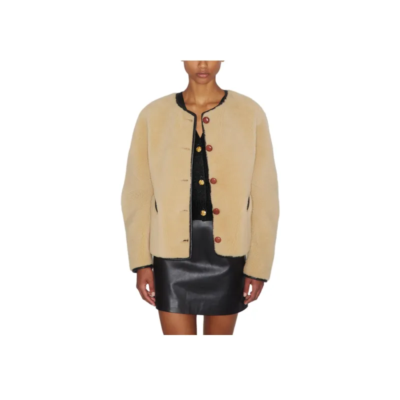 Blazé Milano Reversible Shearling Bolero Jacket-5