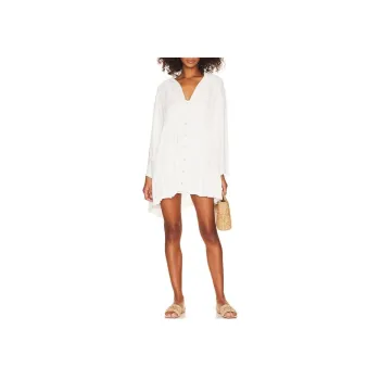 FREE PEOPLE Long-Sleeved Dresses Women's White