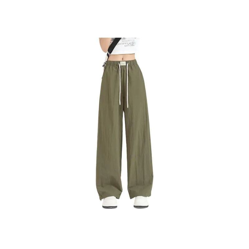 Tonlion Casual Pants Women's Gray Pea Green-21