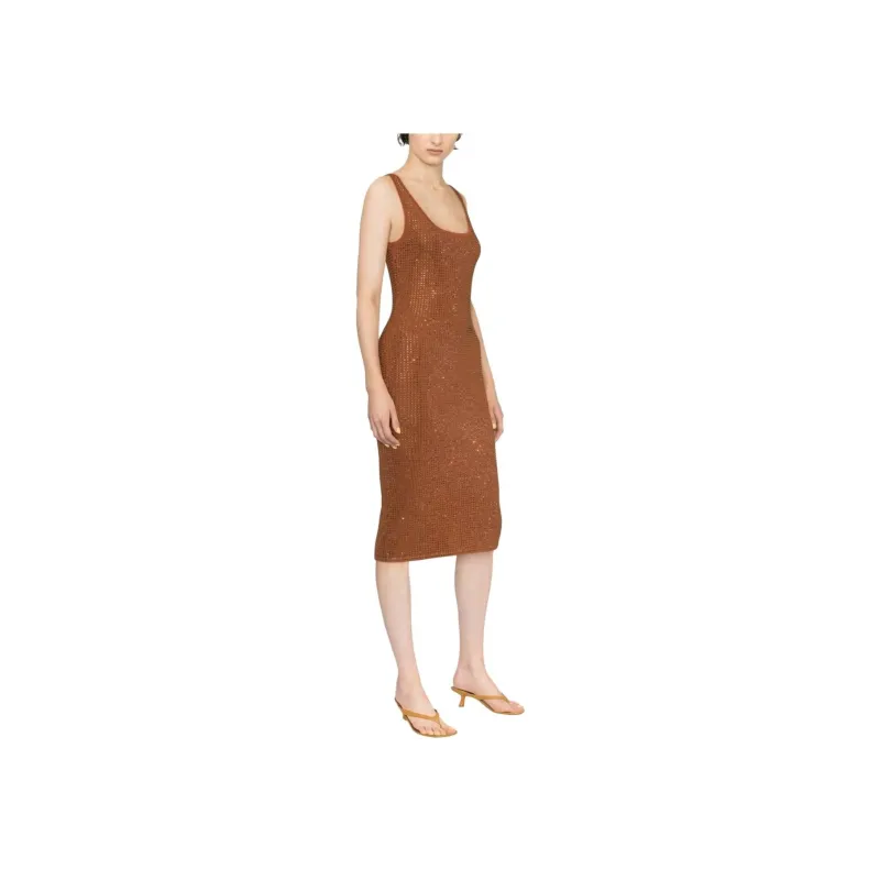 Sandro Fantasia Rhinestone-embellished Midi Dress-3