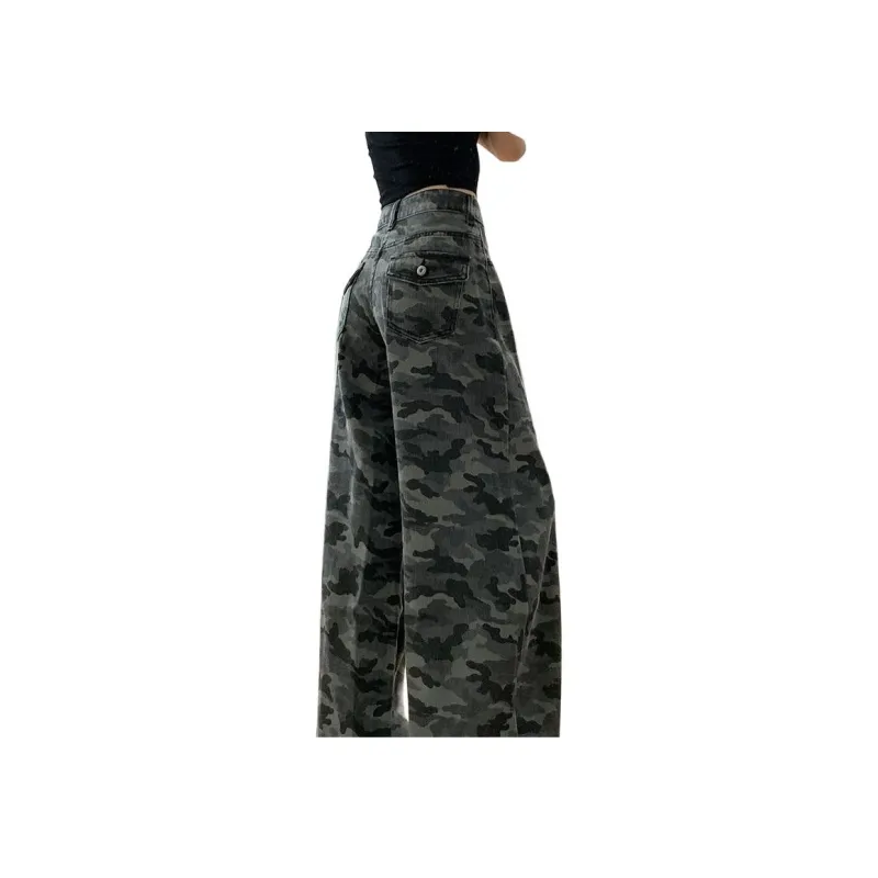 LESS BEARS Jeans Unisex Camouflage Gray-1