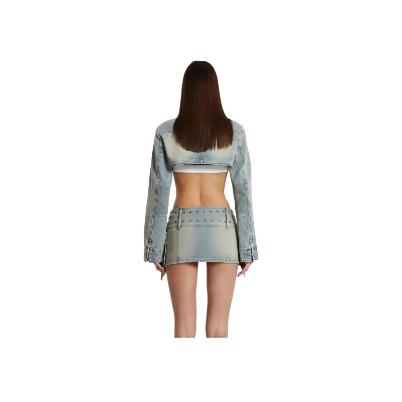 Jaded London Cropped Coats Women's Blue-2